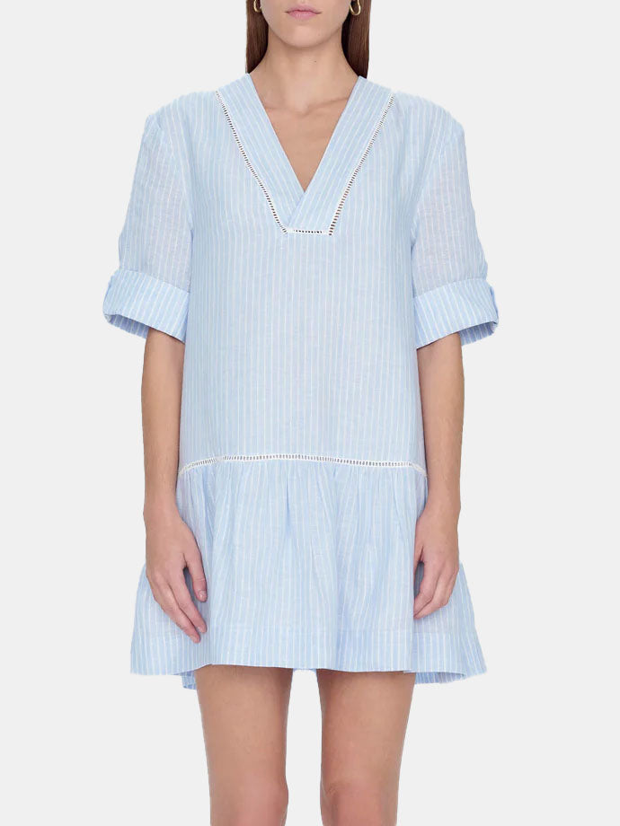 Jori S/S V Neck Mini Dress - Periwinkle 