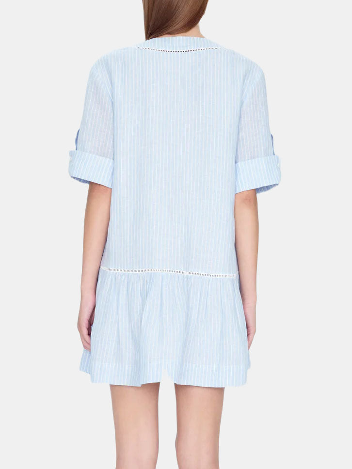 Jori S/S V Neck Mini Dress - Periwinkle 