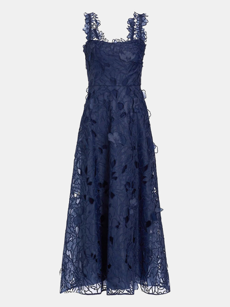 Juliette Organza Long Dress - Periwinkle 
