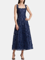 Juliette Organza Long Dress - Periwinkle 
