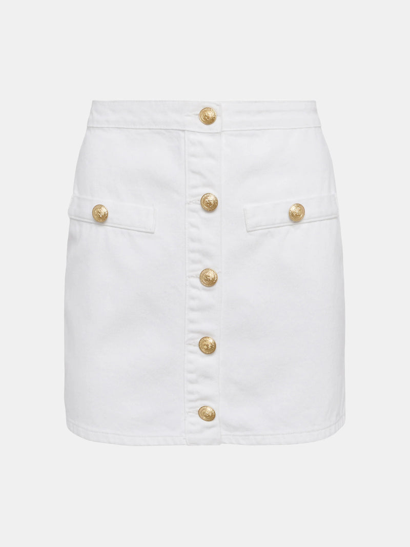 Kris Button Front Mini Skirt