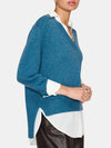 Looker Layered V-Neck - Periwinkle 
