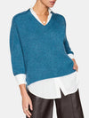 Looker Layered V-Neck - Periwinkle 