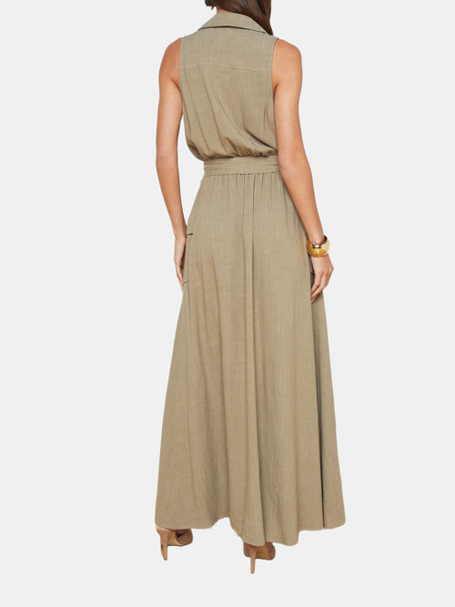 Mayer Military Maxi Dress - Periwinkle 