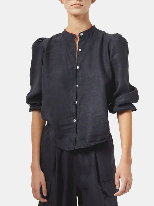 Meknes Linen Shirt - Periwinkle 