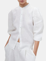 Meknes Linen Shirt - Periwinkle 