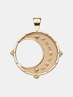 Moon and Back Pendant Coin - Periwinkle 
