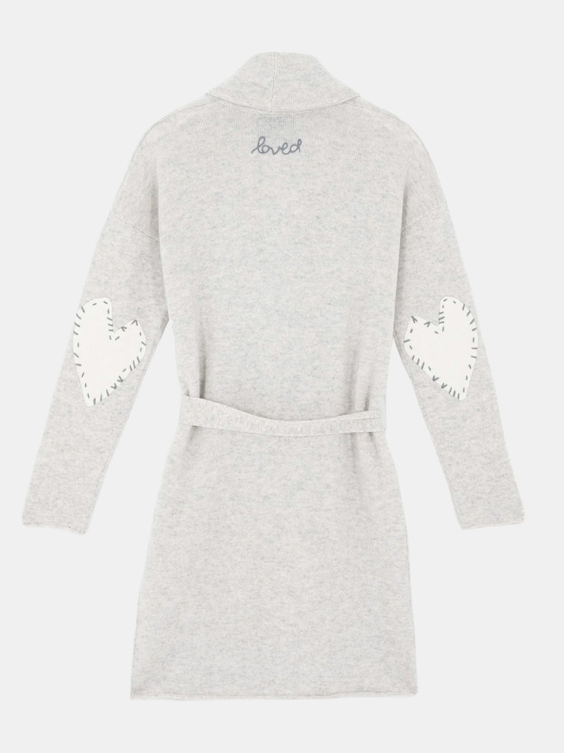 Patchwork Shawl Collar Duster - Periwinkle 