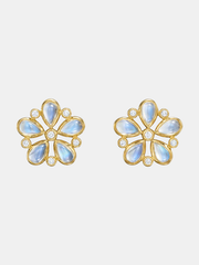 18k Luna Flower Post Earrings