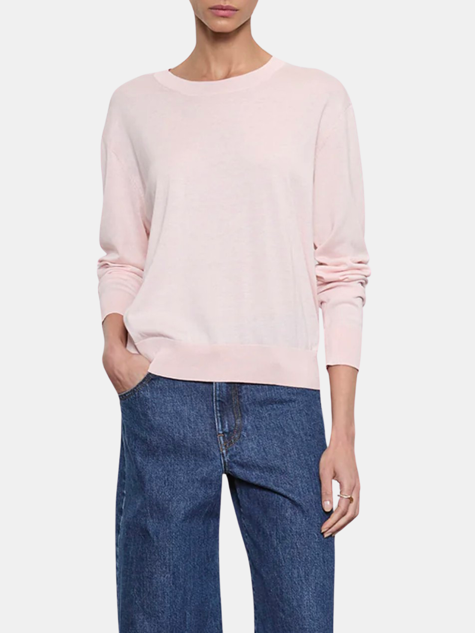 Silk Knit Crew - Periwinkle 