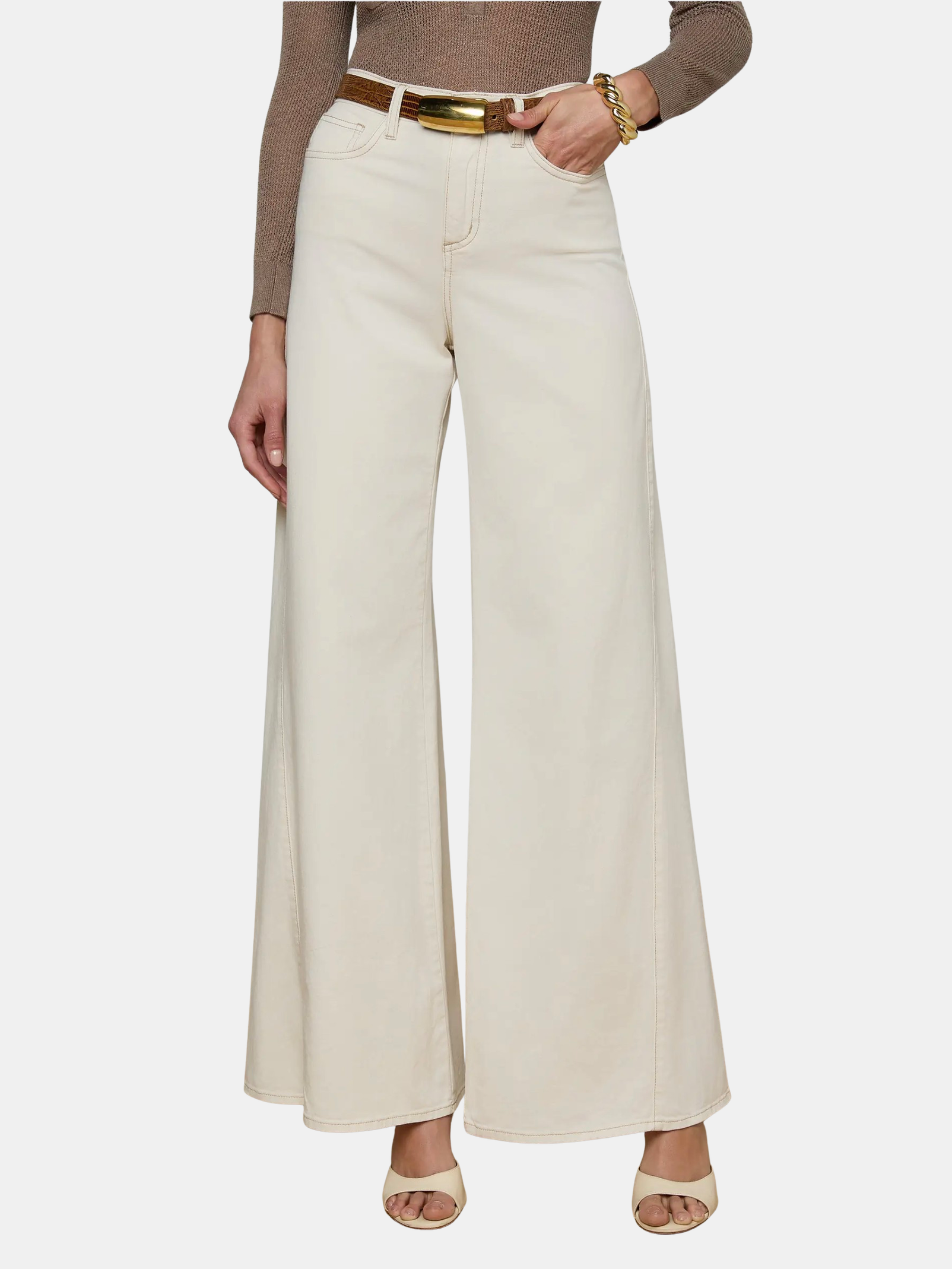 Beau High Rise T-seam Wide Leg Jean - Periwinkle 