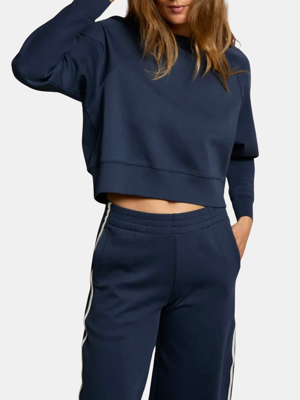 Nell Travel Crew Neck Sweatshirt - Periwinkle 