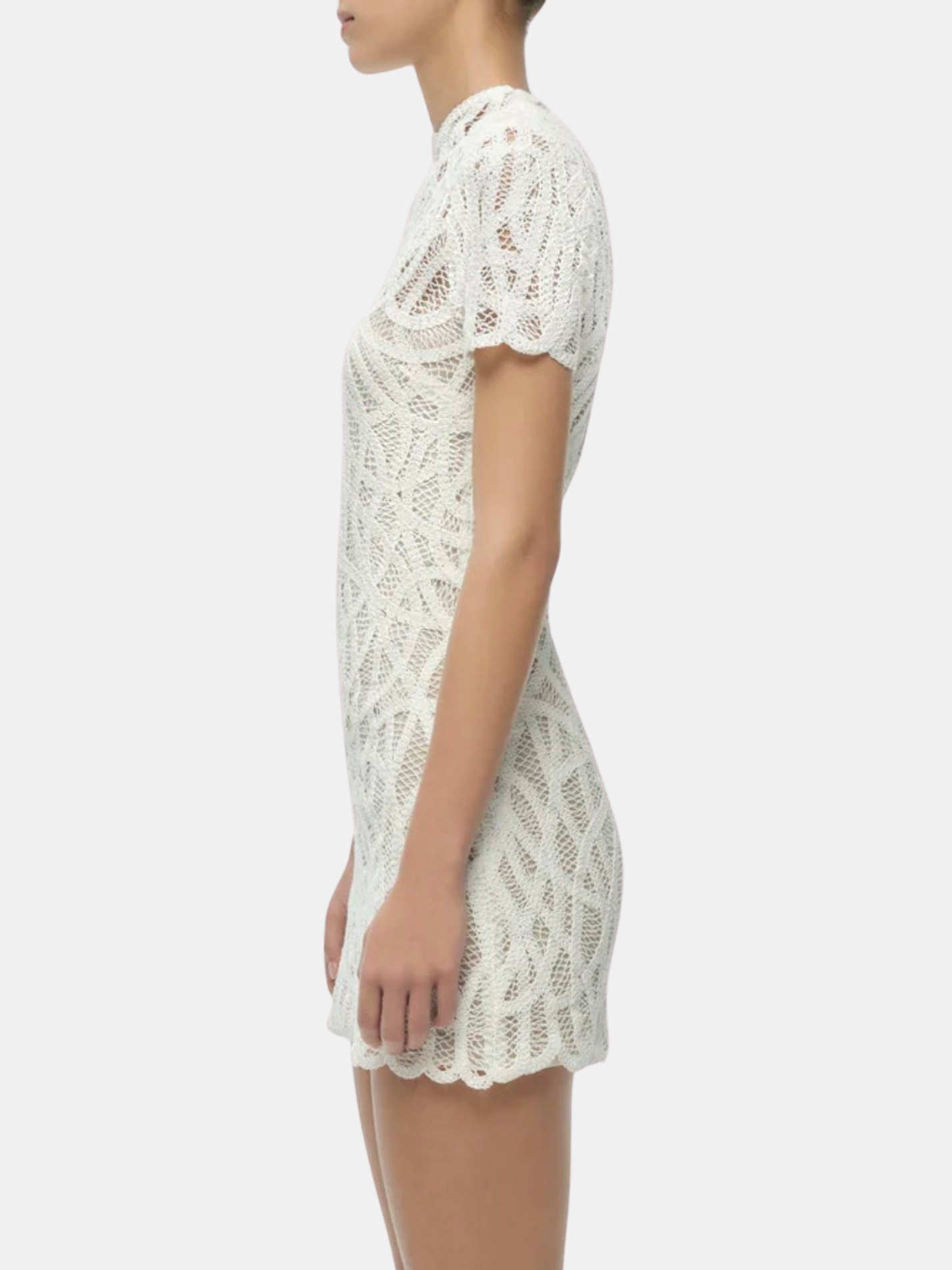 Desiree Macrame Mini Dress - Periwinkle 