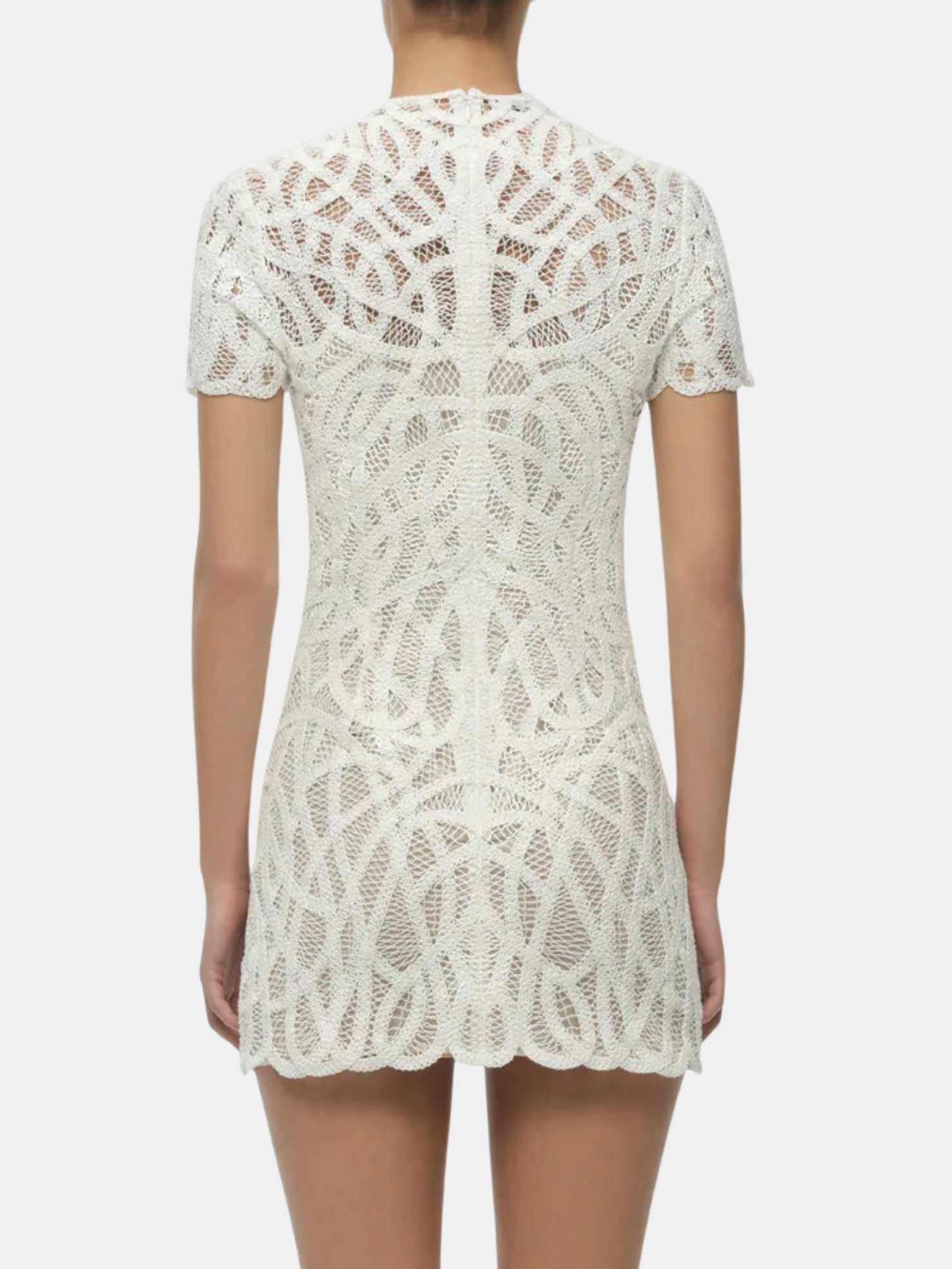 Desiree Macrame Mini Dress - Periwinkle 