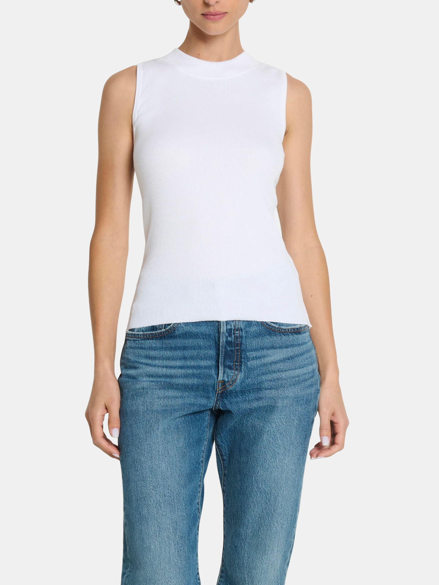 Joan Sleeveless Mock Neck - Periwinkle 