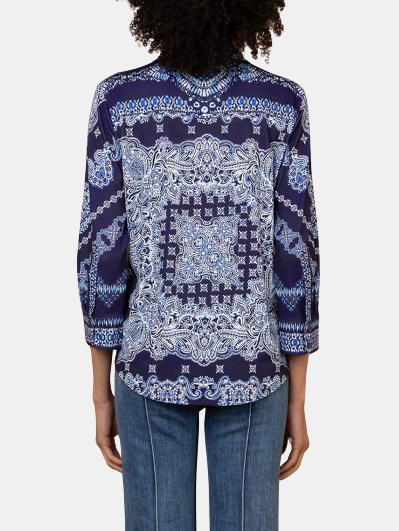 3/4 Sleeve Button - Periwinkle 