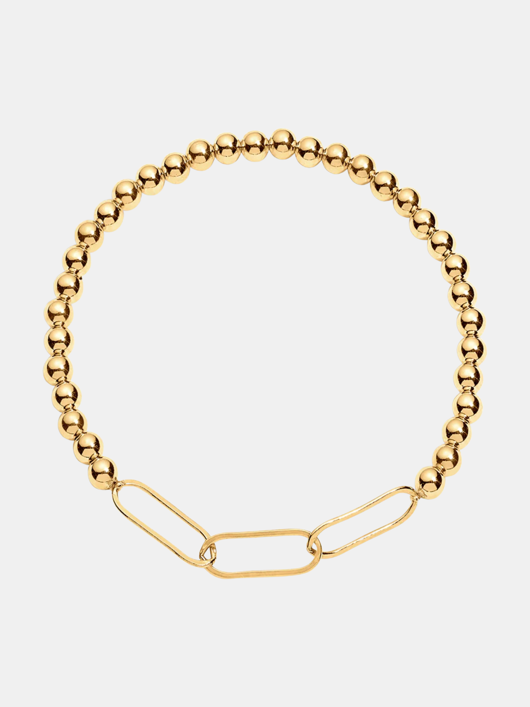 Paperclip 4mm Gold-filled Bracelet - Periwinkle 