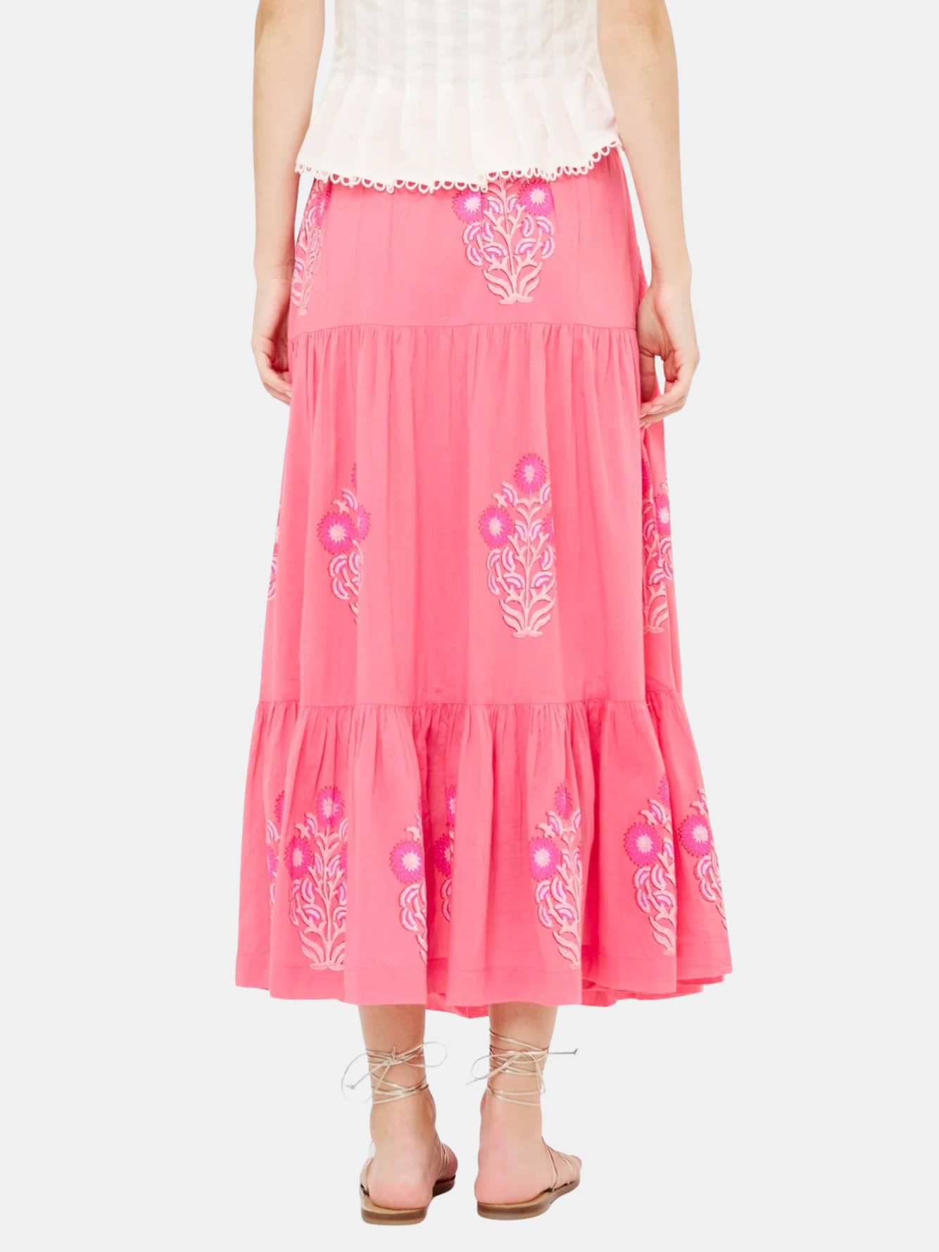 Button Front Skirt - Periwinkle 