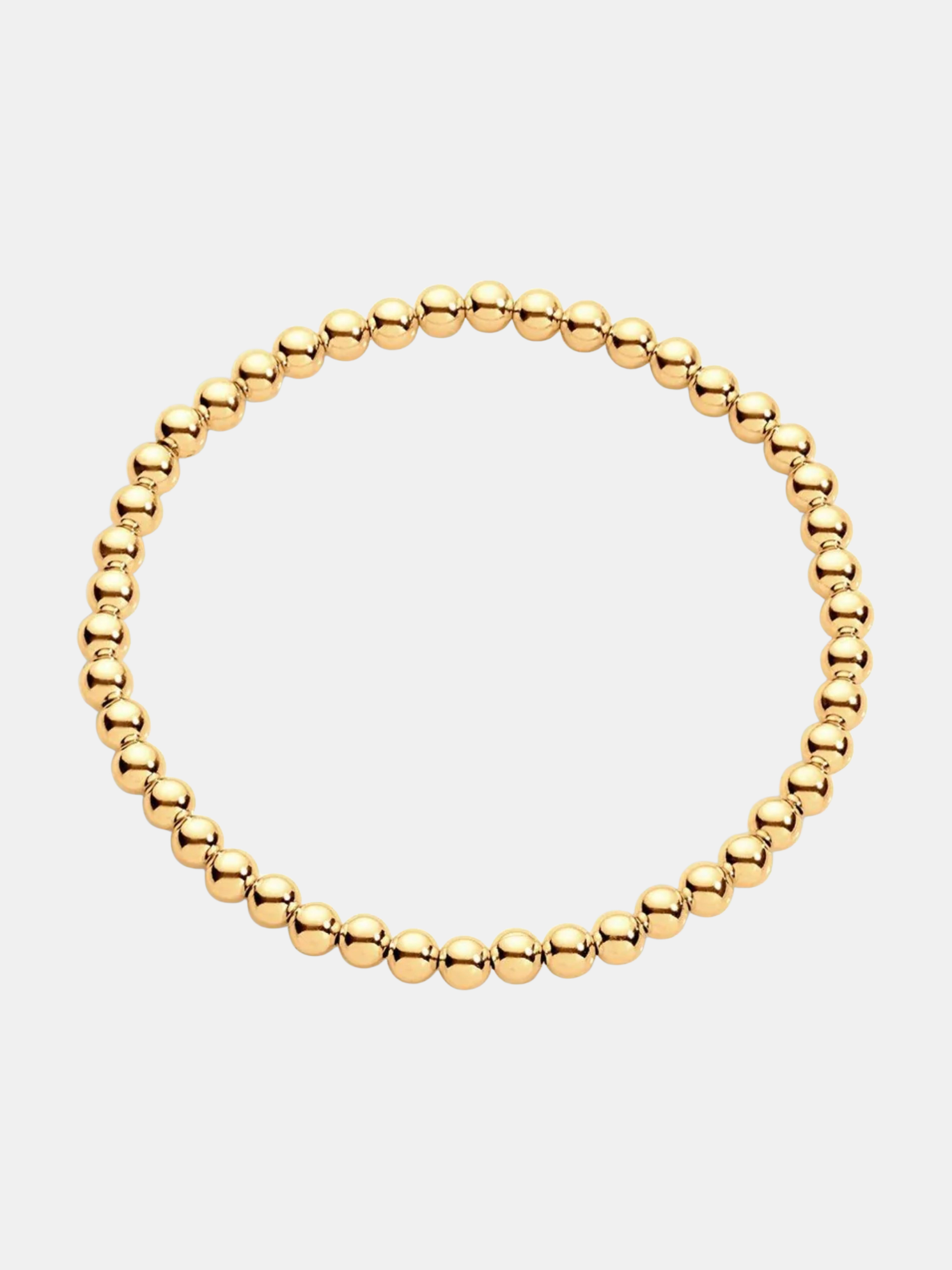 4mm 14k Gold Filled Stretch Bracelet - Periwinkle 