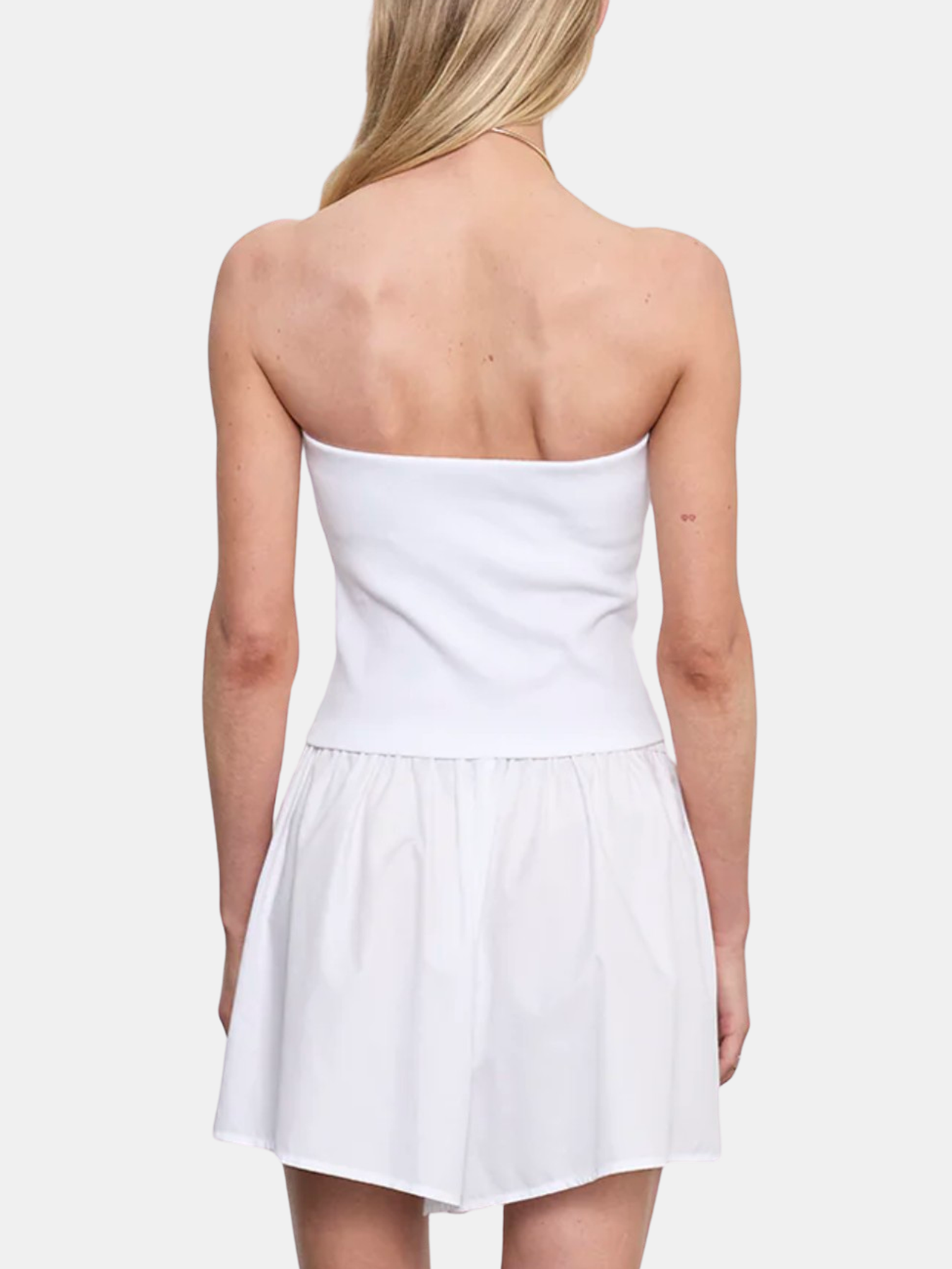 Cotton Rib Bandeau Top - Periwinkle 