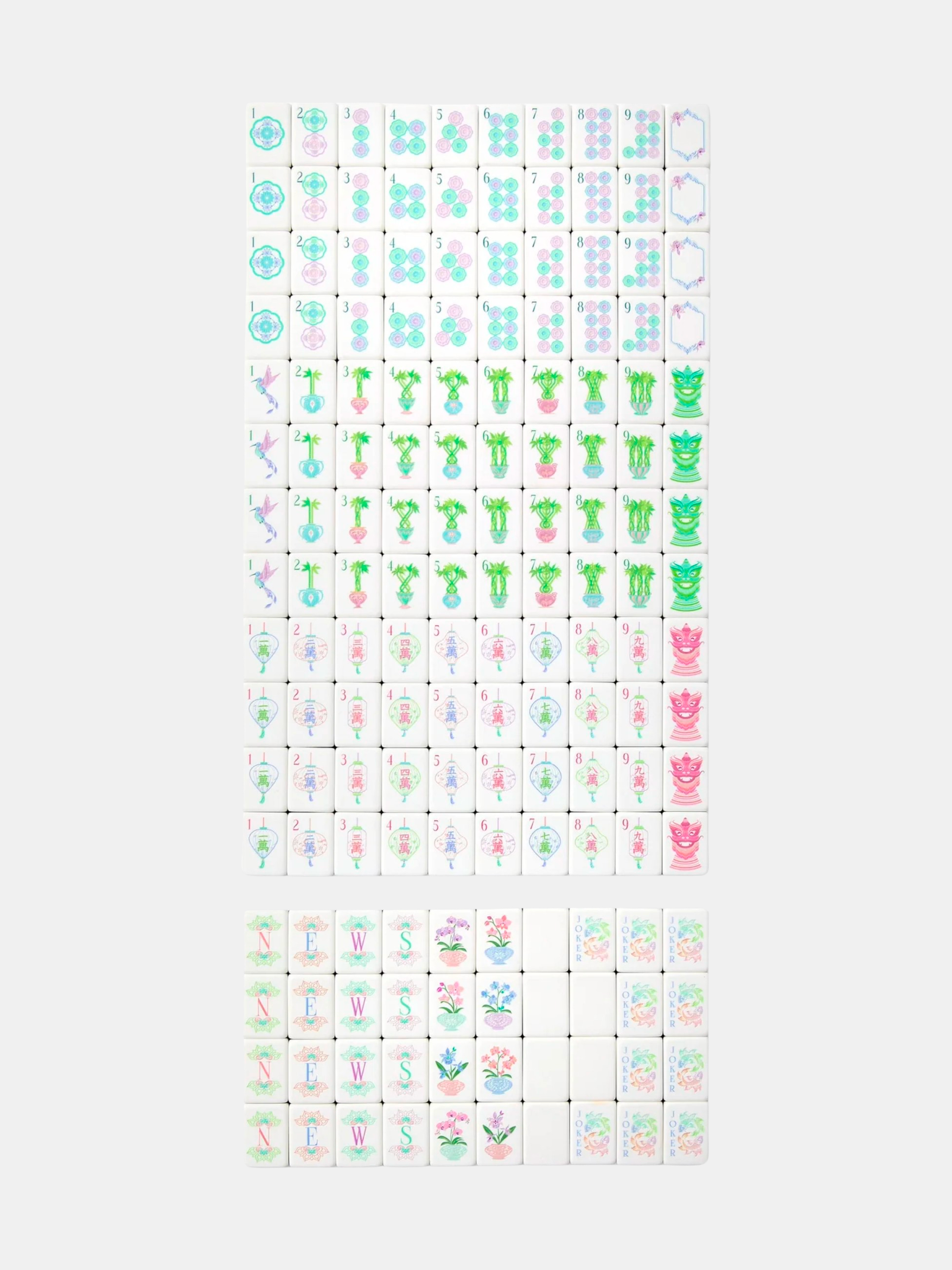 Moonlight Mahjong Tiles - Periwinkle 