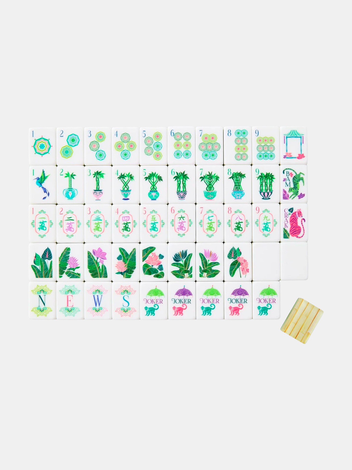 Palm Royale Mahjong Tiles - Periwinkle 