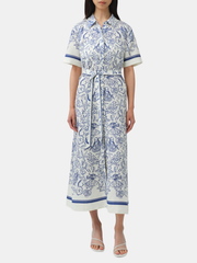 Audria S/s Belted Midi Dress