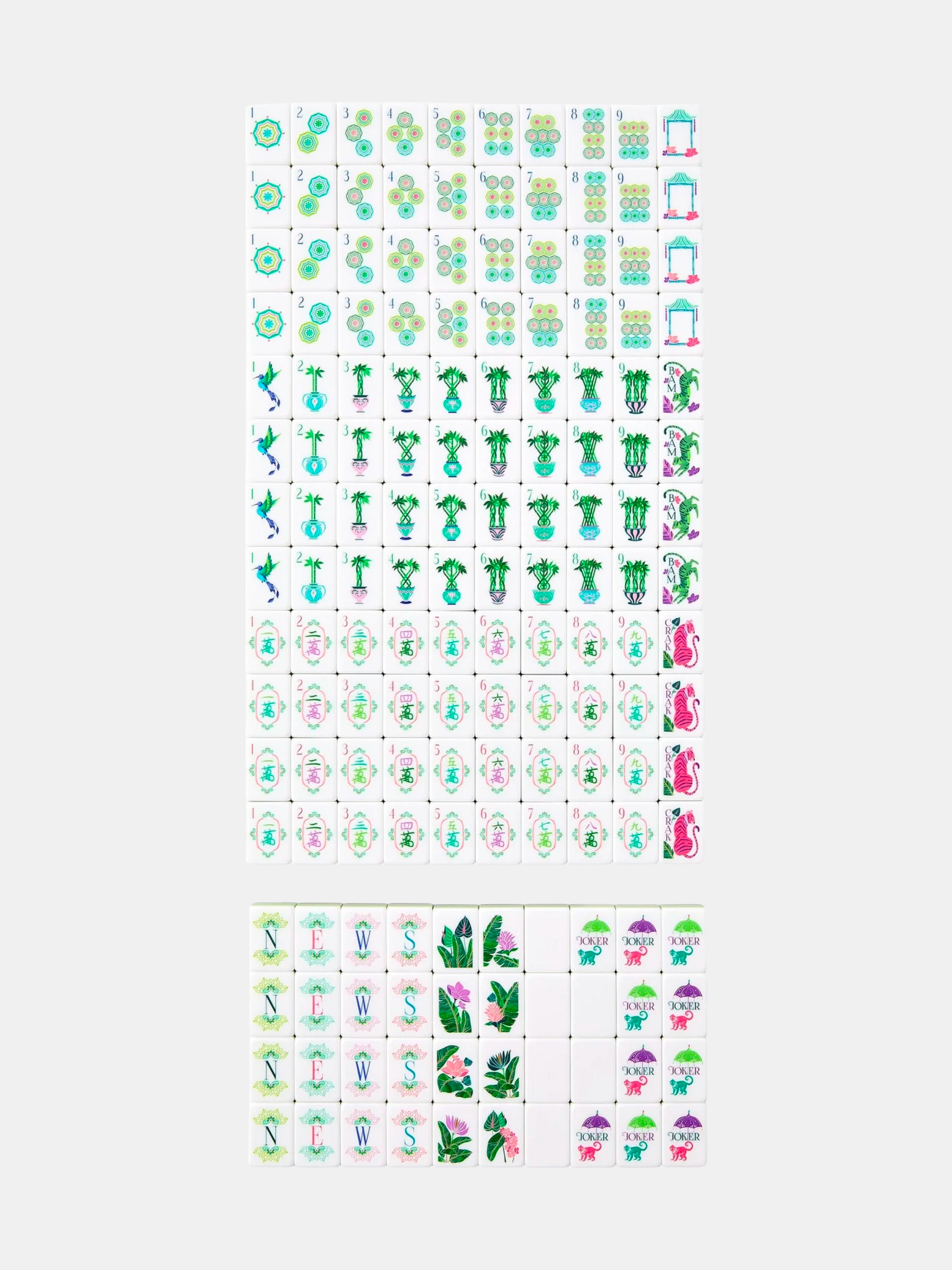 Palm Royale Mahjong Tiles - Periwinkle 