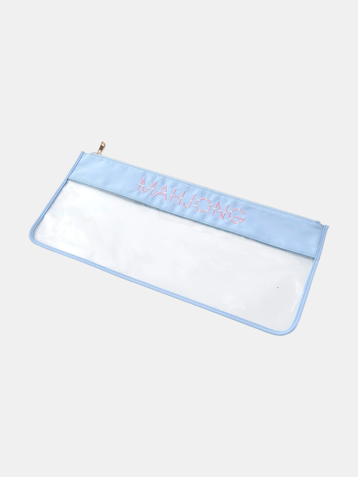 Light Blue Bamboo Mahjong Bag - Periwinkle 