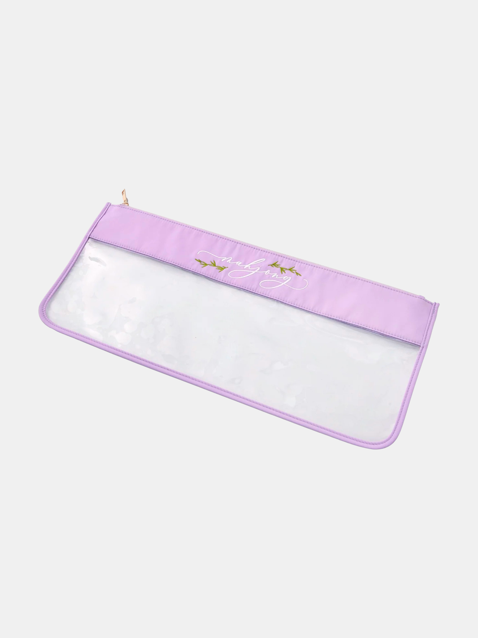 Lilac Script Mahjong Bag - Periwinkle 