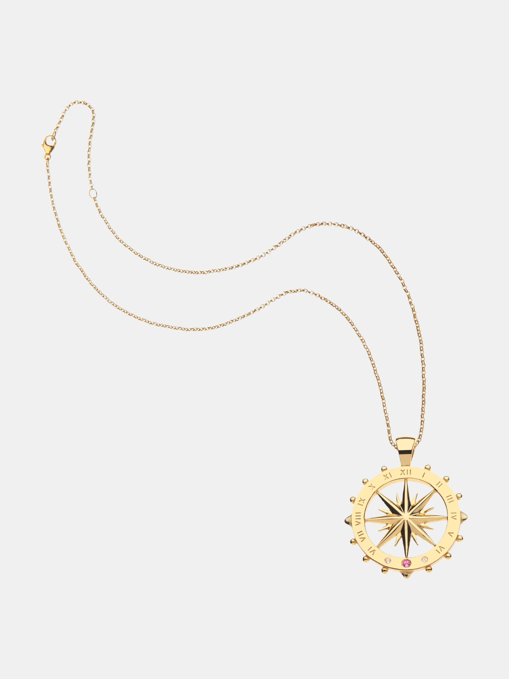 Forever Sundial Cutout Coin Pendant - Periwinkle 