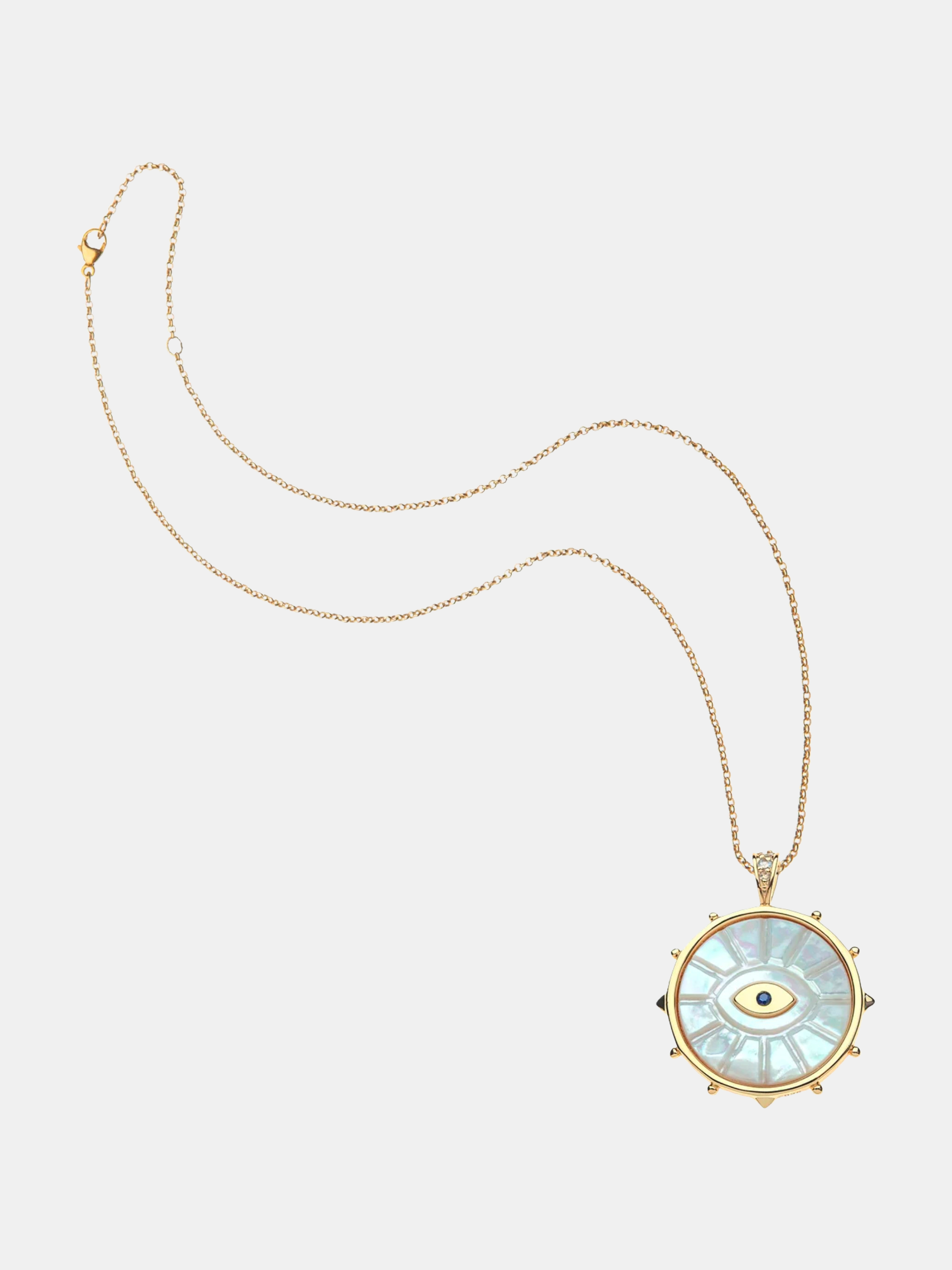 Protect Eye of Stone Pendant - Periwinkle 
