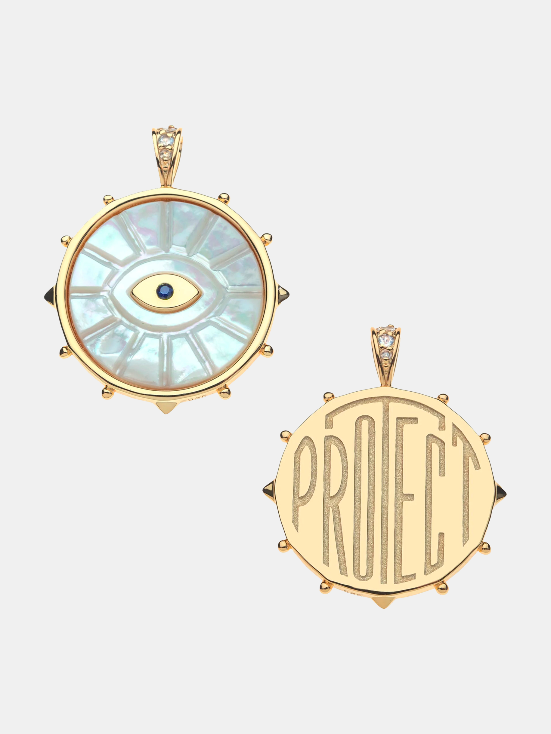 Protect Eye of Stone Pendant - Periwinkle 