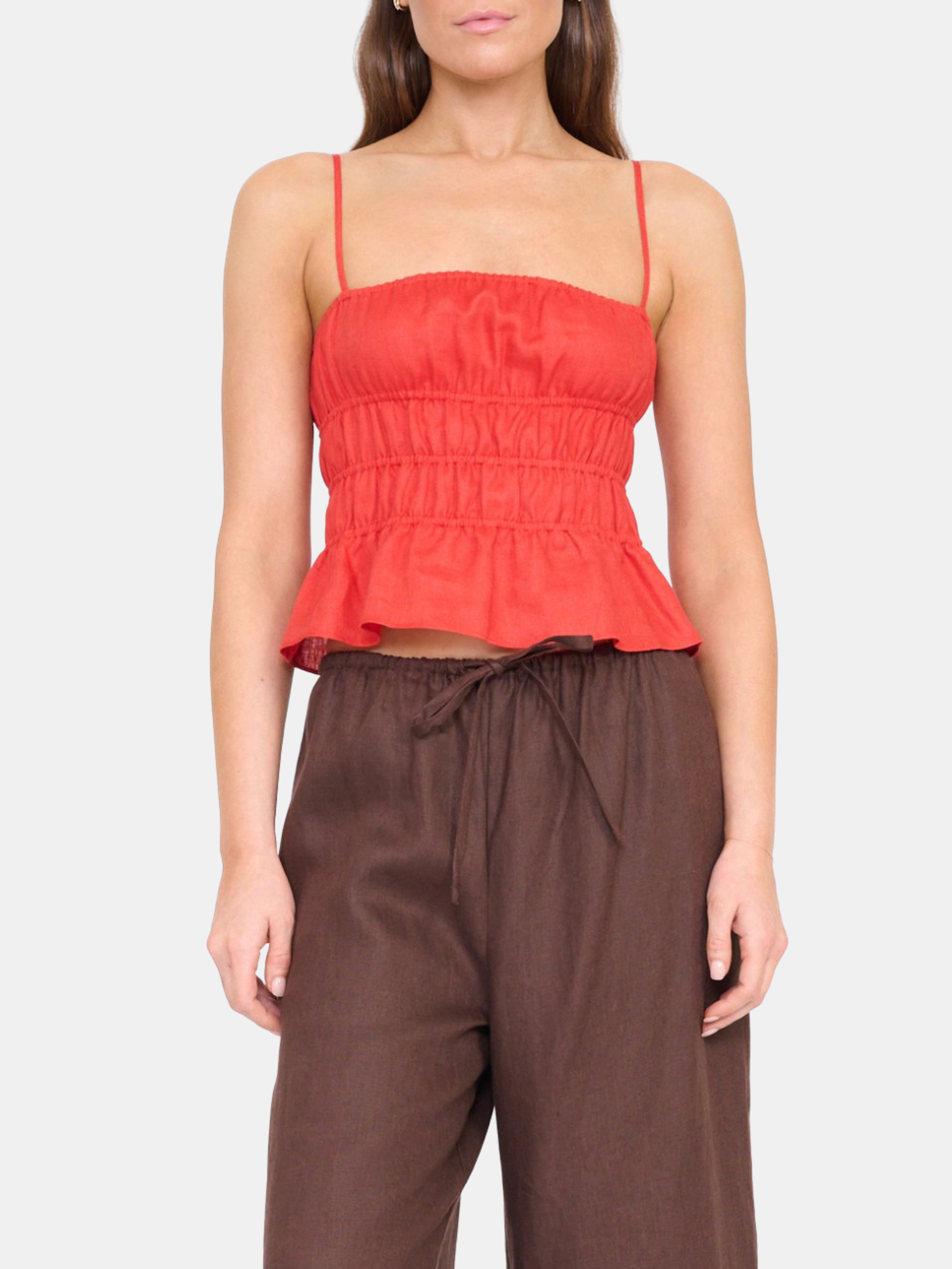 Ayla Linen Tank - Periwinkle 