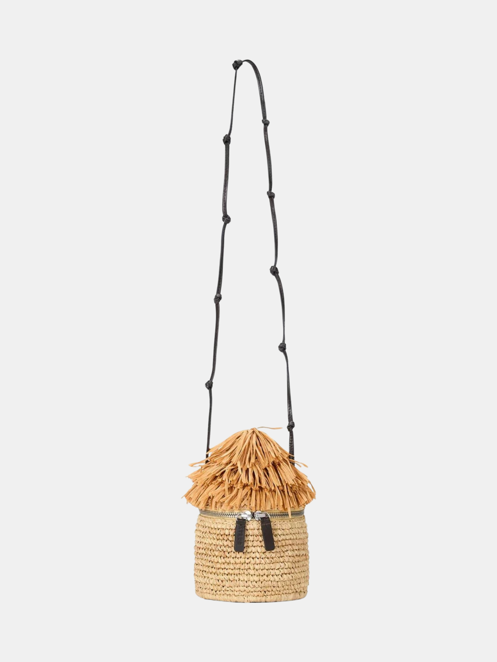 Tiki Raffia Bag - Periwinkle 