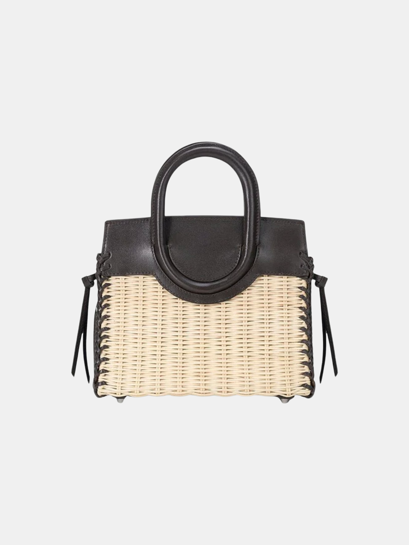 Maude Mini Wicker Carryall - Periwinkle 