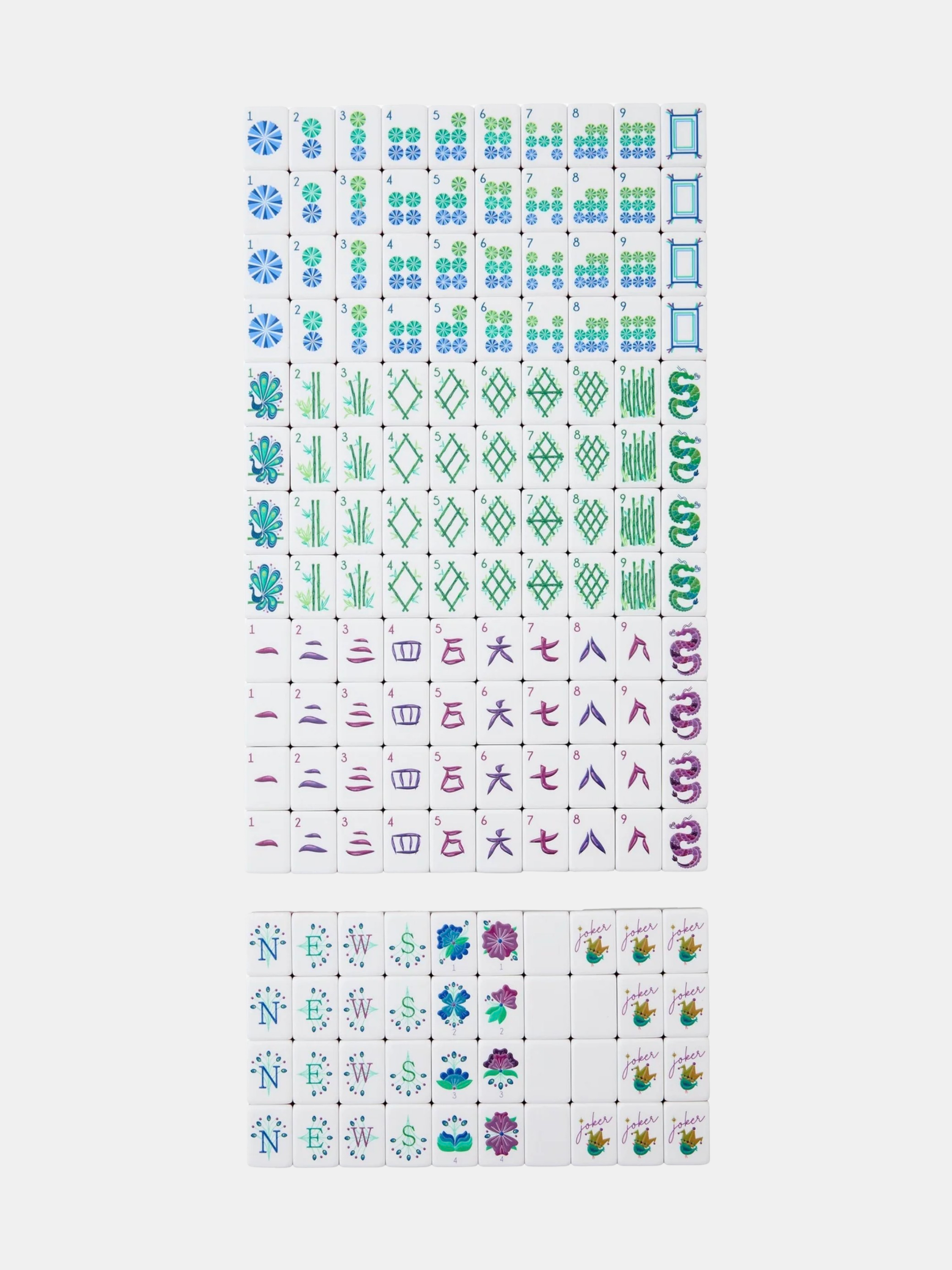 Lagoon Mahjong Tiles