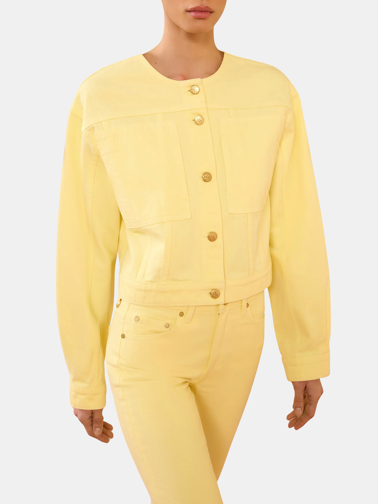 The Briar Collarless Denim Jacket