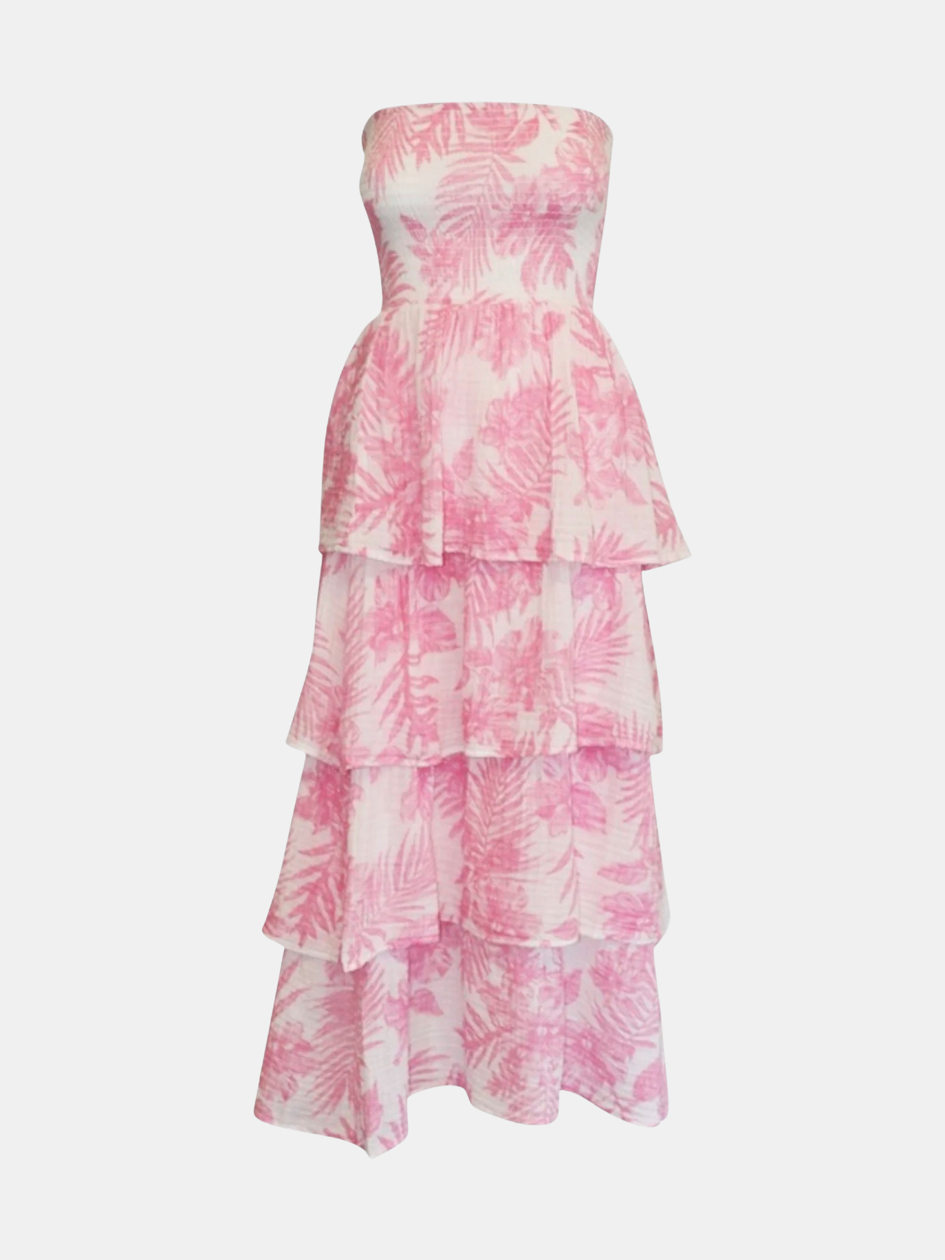 Strapless Tier Maxi Dress Gauze