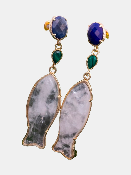 Boquerones Earrings White Fish
