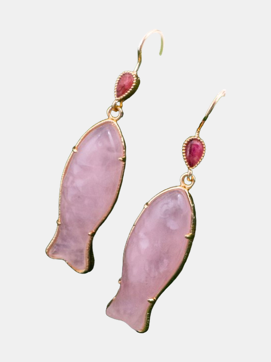 Faneca Brava Earrings Pink Fish