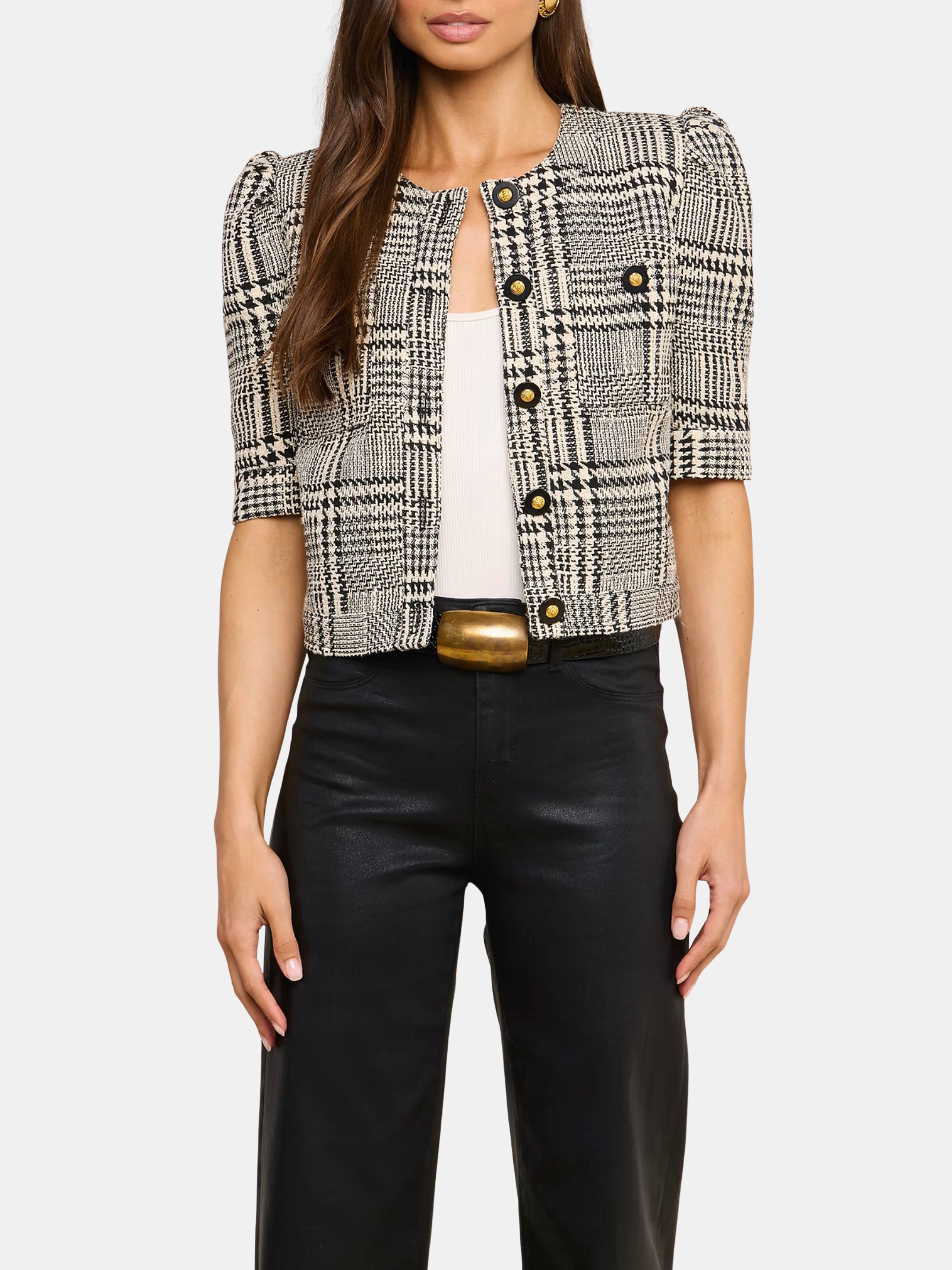 Allegra Short Sleeve Cropped Jacket
