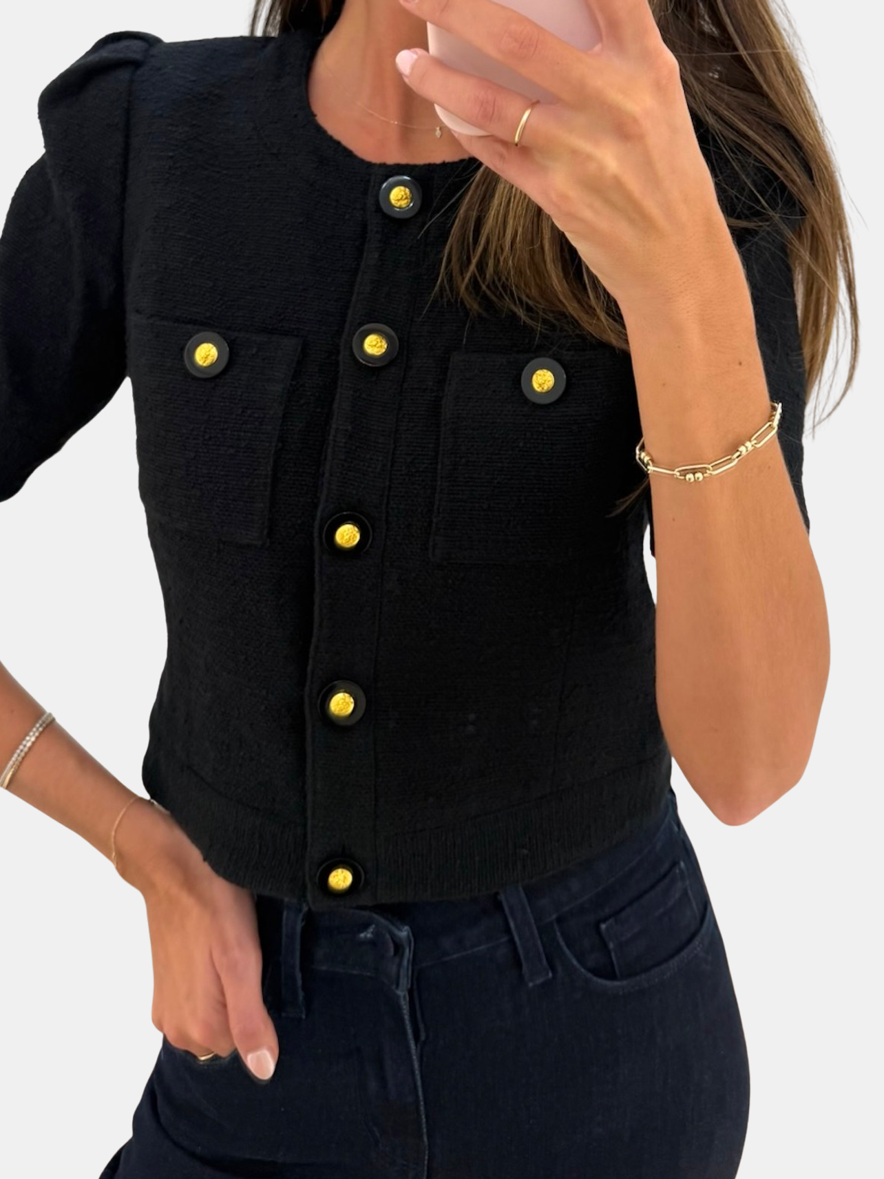 Allegra Short Sleeved Cropped Jacket