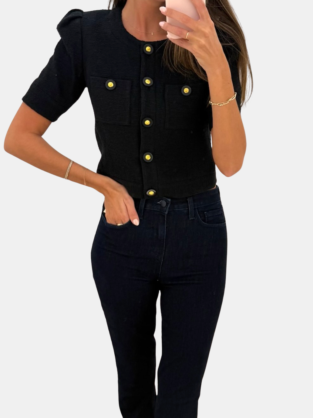 Allegra Short Sleeved Cropped Jacket