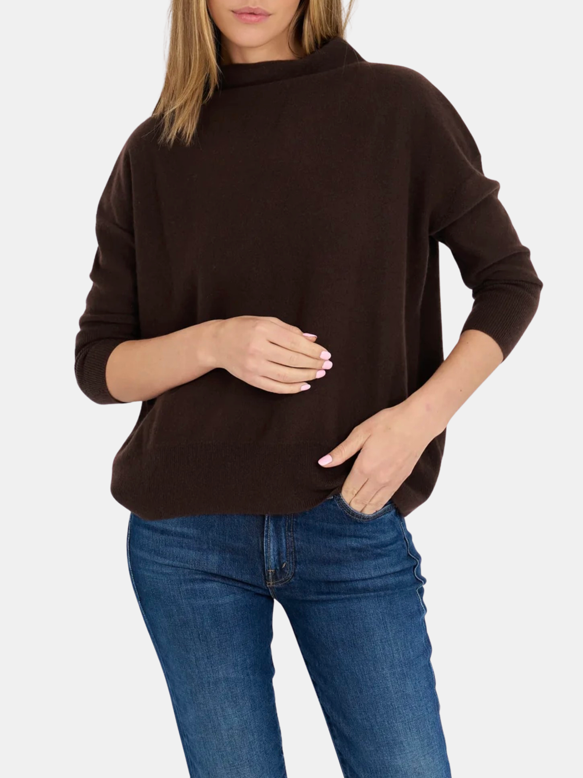 Rowan Cashmere 3/4 Sleeve Mock