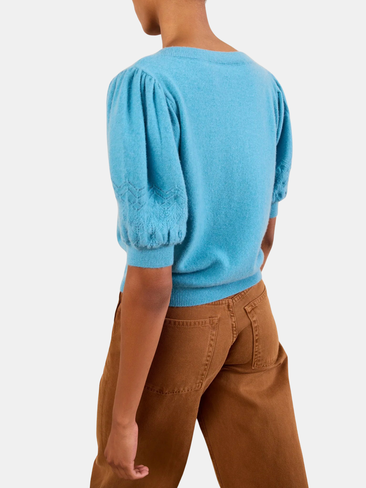 Reina Puff Cashmere Top