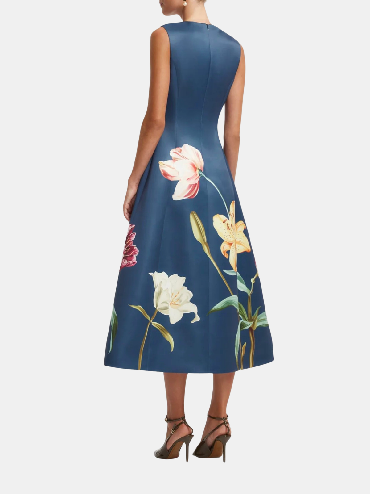 Cleo Embroidered Sleeveless Midi Dress