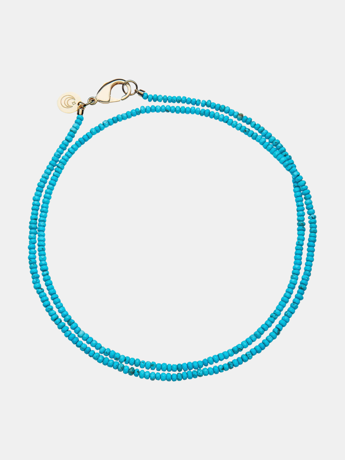 Double Wrap Diamond Cut Beaded Necklace