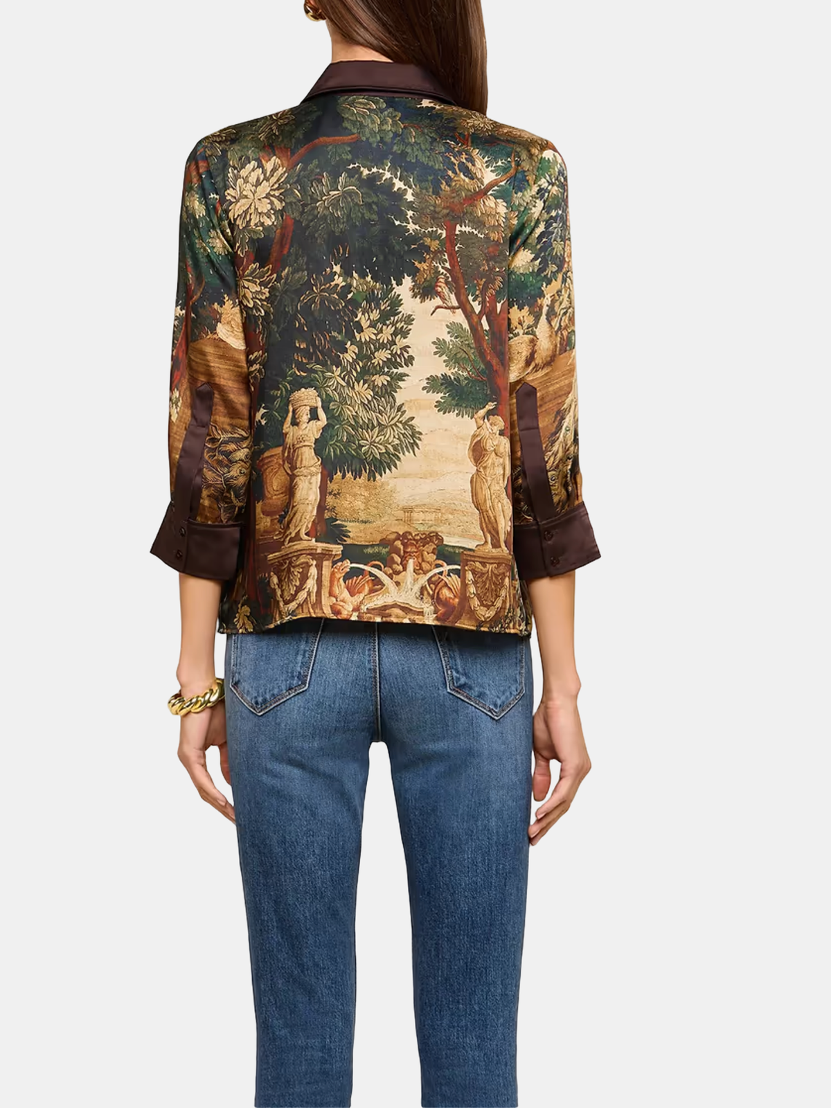 Eulalie Print Placement Blouse