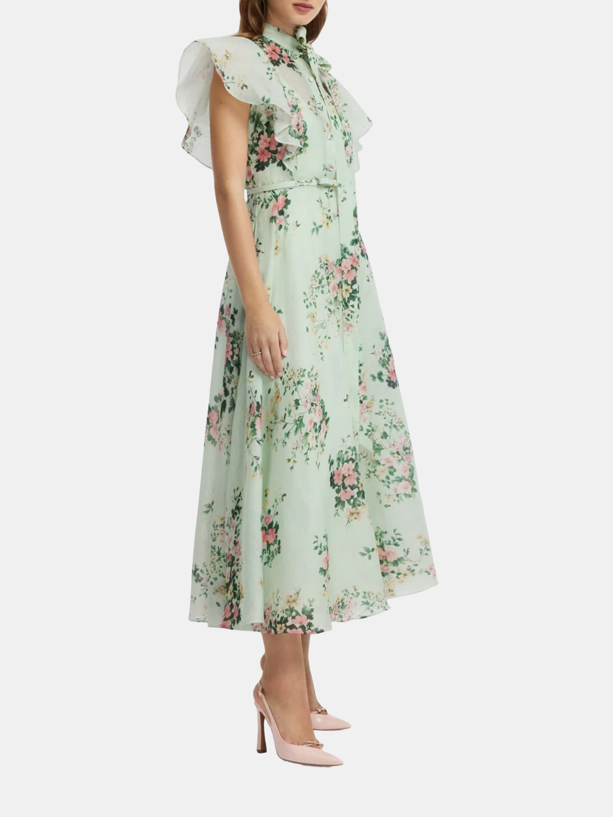 Elsie Flutter Sleeve Midi Dress